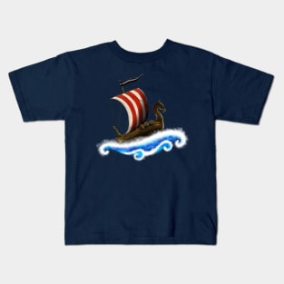 Dragon Head Viking Ship Kids T-Shirt